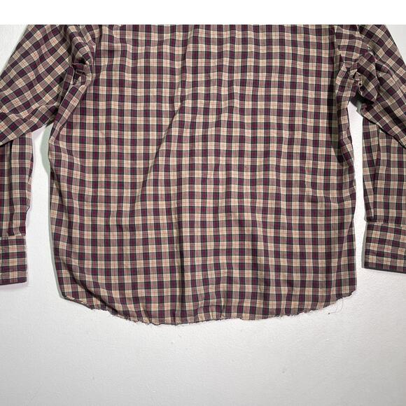 Vintage 80's WRANGLER Plaid Pearl Snap Button Shirt / Sz XL Western Retro READ - Picture 6 of 11